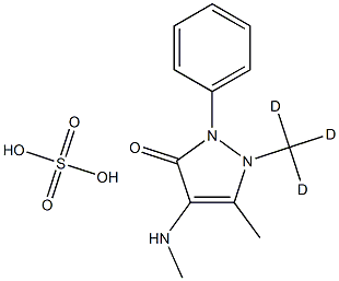 4-MethylaMinoantipyrine-D3 hydrogen sulfate Struktur