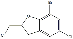 7-bromo-5-chloro-2-(chloromethyl)-2,3-dihydrobenzofuran Struktur