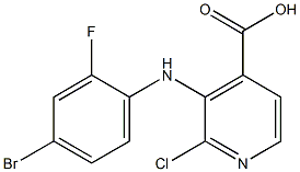 3-(4-BroMo-2-fluoro-phenylaMino)-2-chloro-isonicotinic acid Struktur