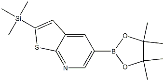 5-(4,4,5,5-tetraMethyl-1,3,2-dioxaborolan-2-yl)-2-(triMethylsilyl)thieno[2,3-b]pyridine Struktur