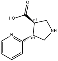 (+/-)-trans-4-(4-pyridinyl)-pyrrolidine-3-carboxylic acid Struktur