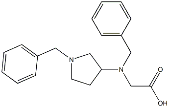 2-(Benzyl(1-benzylpyrrolidin-3-yl)aMino)acetic acid Struktur