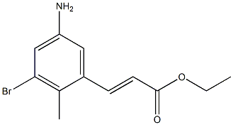 (E)-ethyl 3-(5-aMino-3-broMo-2-Methylphenyl)acrylate Struktur