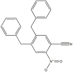 4,5-dibenzyl-2-nitrobenzonitrile Struktur