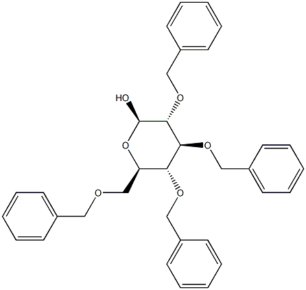 (2R,3R,4S,5R,6R)-3,4,5-tris(benzyloxy)-6-((benzyloxy)Methyl)tetrahydro-2H-pyran-2-ol Struktur