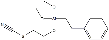 (THIOCYANATOMETHYL)PHENETHYLTRIMETHOXYSILANE, tech-95 Struktur