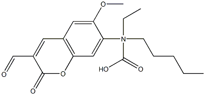 7-(N-Ethyl-N-carboxypentylaMino)-6-MethoxycouMarin-3-carboxaldehyde Struktur