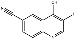 3-Iodo-4-oxo-1,4-dihydro-quinoline-6-carbonitrile Struktur