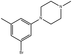 1-(3-broMo-5-Methylphenyl)-4-Methylpiperazine Struktur