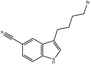 3-(4-broMobutyl)-1H-indole-5-carbonitrile Struktur