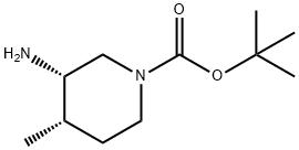 (3S,4S)-TERT-BUTYL 3-AMINO-4-METHYLPIPERIDINE-1-CARBOXYLATE Struktur