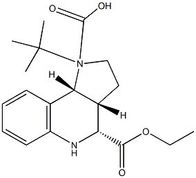 (3aR,4R,9bR)-1-tert-butyl 4-ethyl 3,3a,4,5-tetrahydro-1H-pyrrolo[3,2-c]quinoline-1,4(2H,9bH)-dicarboxylate Struktur