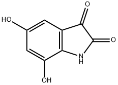 5,7-dihydroxyindoline-2,3-dione Struktur