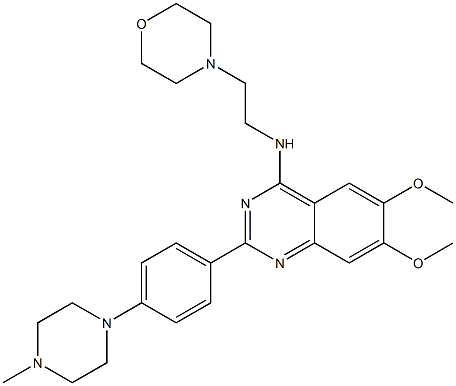 6,7-diMethoxy-2-(4-(4-Methylpiperazin-1-yl)phenyl)-N-(2-Morpholinoethyl)quinazolin-4-aMine Struktur