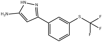 3-(3-(TrifluoroMethylthio)phenyl)-1H-pyrazol-5-aMine Struktur