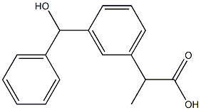 (2-[3-(Hydroxy(phenyl)Methyl)phenyl]-propanoic acid) Struktur