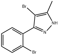 4-broMo-3-(2-broMophenyl)-5-Methyl-1H-pyrazole Struktur