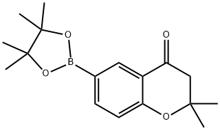 2,2-diMethyl-6-(4,4,5,5-tetraMethyl-1,3,2-dioxaborolan-2-yl)chroMan-4-one Struktur