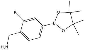 (2-fluoro-4-(4,4,5,5-tetraMethyl-1,3,2-dioxaborolan-2-yl)phenyl)MethanaMine Struktur