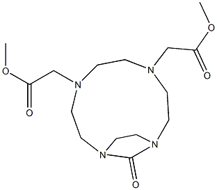 13-Oxo-1,4,7,10-tetraazabicyclo[8.2.1]tridecane-4,7-diacetic Acid DiMethyl Ester Struktur