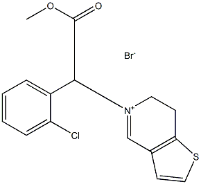 5-[1-(2-Chlorophenyl)-2-Methoxy-2-oxoethyl]-6,7-dihydrothieno[3,2-c]pyridiniuM
BroMide (~90%) Struktur