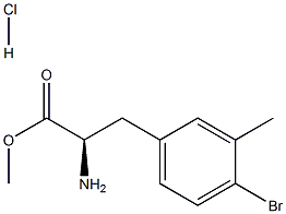 (R)-Methyl 2-aMino-3-(4-broMo-3-Methylphenyl)propanoate hydrochloride Struktur