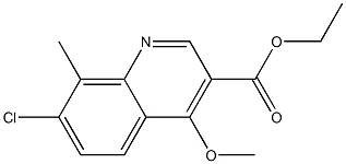 ethyl 7-chloro-4-Methoxy-8-Methylquinoline-3-carboxylate Struktur