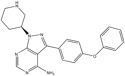 (S)-3-(4-phenoxyphenyl)-1-(piperidin-3-yl)-1H-pyrazolo[3,4-d]pyriMidin-4-aMine Struktur