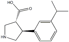 (+/-)-trans-4-(3-isopropyl-phenyl)-pyrrolidine-3-carboxylic acid Struktur