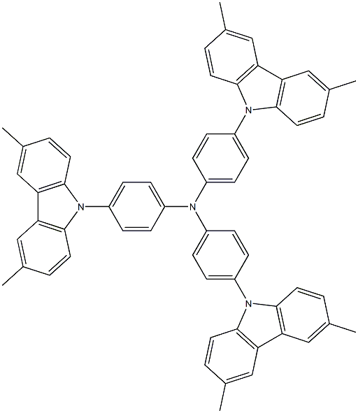 tris(4-(3,6-diMethyl-9H-carbazol-9-yl)phenyl)aMine Struktur