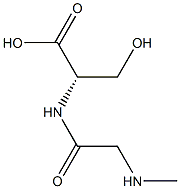 (2S)-3-hydroxy-2-{[(MethylaMino)acetyl]aMino}propanoic acid Struktur