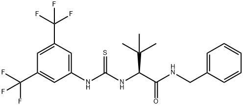 (S)-N-benzyl-2-(3-(3,5-bis(trifluoroMethyl)phenyl)thioureido)-3,3-diMethylbutanaMide Struktur