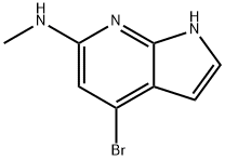 4-broMo-N-Methyl-1H-pyrrolo[2,3-b]pyridin-6-aMine Struktur