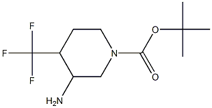 tert-butyl 3-aMino-4-(trifluoroMethyl)piperidine-1-carboxylate Struktur