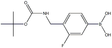 4-((tert-butoxycarbonylaMino)Methyl)-3-fluorophenylboronic acid Struktur