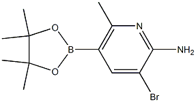 3-BROMO-6-METHYL-5-(4,4,5,5-TETRAMETHYL-1,3,2-DIOXABOROLAN-2-YL)PYRIDIN-2-AMINE Struktur