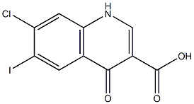 7-Chloro-6-iodo-4-oxo-1,4-dihydro-quinoline-3-carboxylic acid Struktur