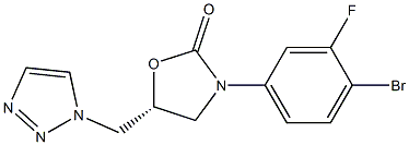 (R)-5-((1H-1,2,3-triazol-1-yl)Methyl)-3-(4-broMo-3-fluorophenyl)oxazolidin-2-one Struktur