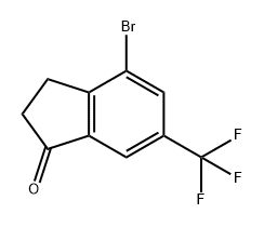 4-broMo-6-(trifluoroMethyl)-2,3-dihydroinden-1-one Struktur