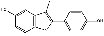 2-(4-hydroxyphenyl)-3-Methyl-1H-indol-5-ol Struktur