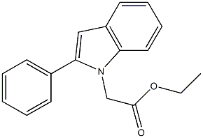 Ethyl 2-(2-phenyl-1H-indol-1-yl)acetate ,97% Struktur