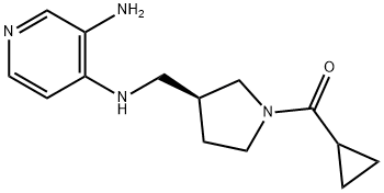 (S)-(3-((3-aMinopyridin-4-ylaMino)Methyl)pyrrolidin-1-yl)(cyclopropyl)Methanone Struktur