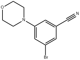 3-broMo-5-Morpholinobenzonitrile Struktur