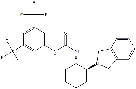 N-[3,5-bis(trifluoroMethyl)phenyl]-N'-[(1S,2S)-2-(1,3-dihydro-2H-isoindol-2-yl)cyclohexyl]-Thiourea Struktur