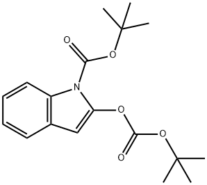 2-tert-Butoxycarbonyloxy-indole-1-carboxylic acid tert-butyl ester Struktur