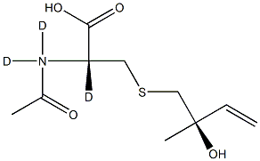 (R,S)-N-Acetyl-S-(2-hydroxy-2-Methyl-3-buten-1-yl)-L-cysteine-d3 Struktur