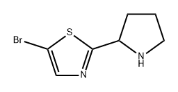 5-BroMo-2-(pyrrolidin-2-yl)thiazole Struktur