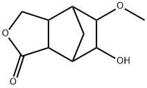 6-hydroxy-5-Methoxyhexahydro-4,7-Methanoisobenzofuran-1(3H)-one Struktur