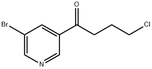 1-(5-broMopyridin-3-yl)-4-chlorobutan-1-one Struktur