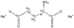 GlutaMic-13C5 Acid SodiuM Salt Struktur